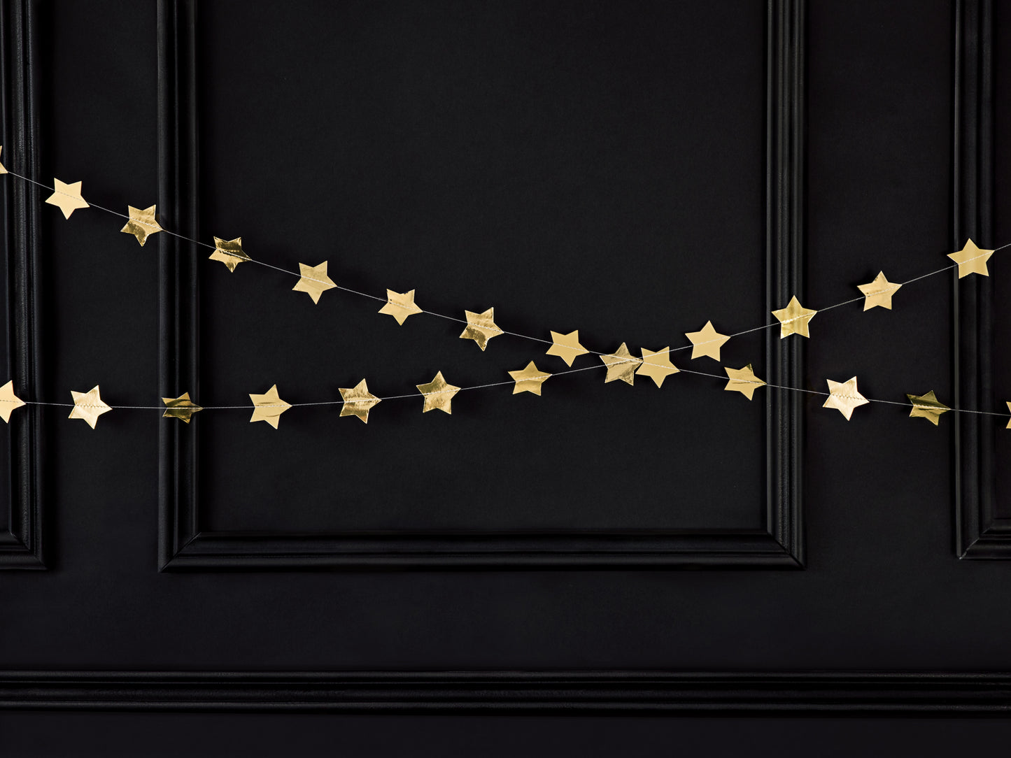 Gold star garland for space party or kids birthday decorations
