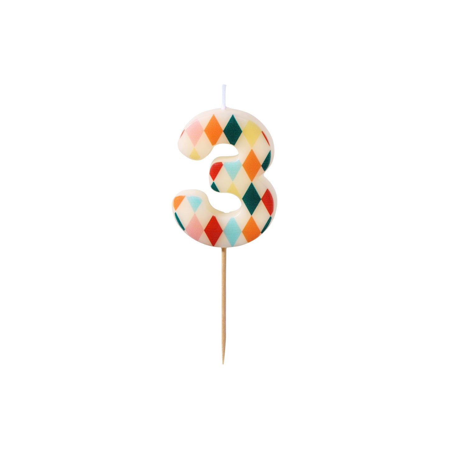 Geometric Birthday Candle number 3