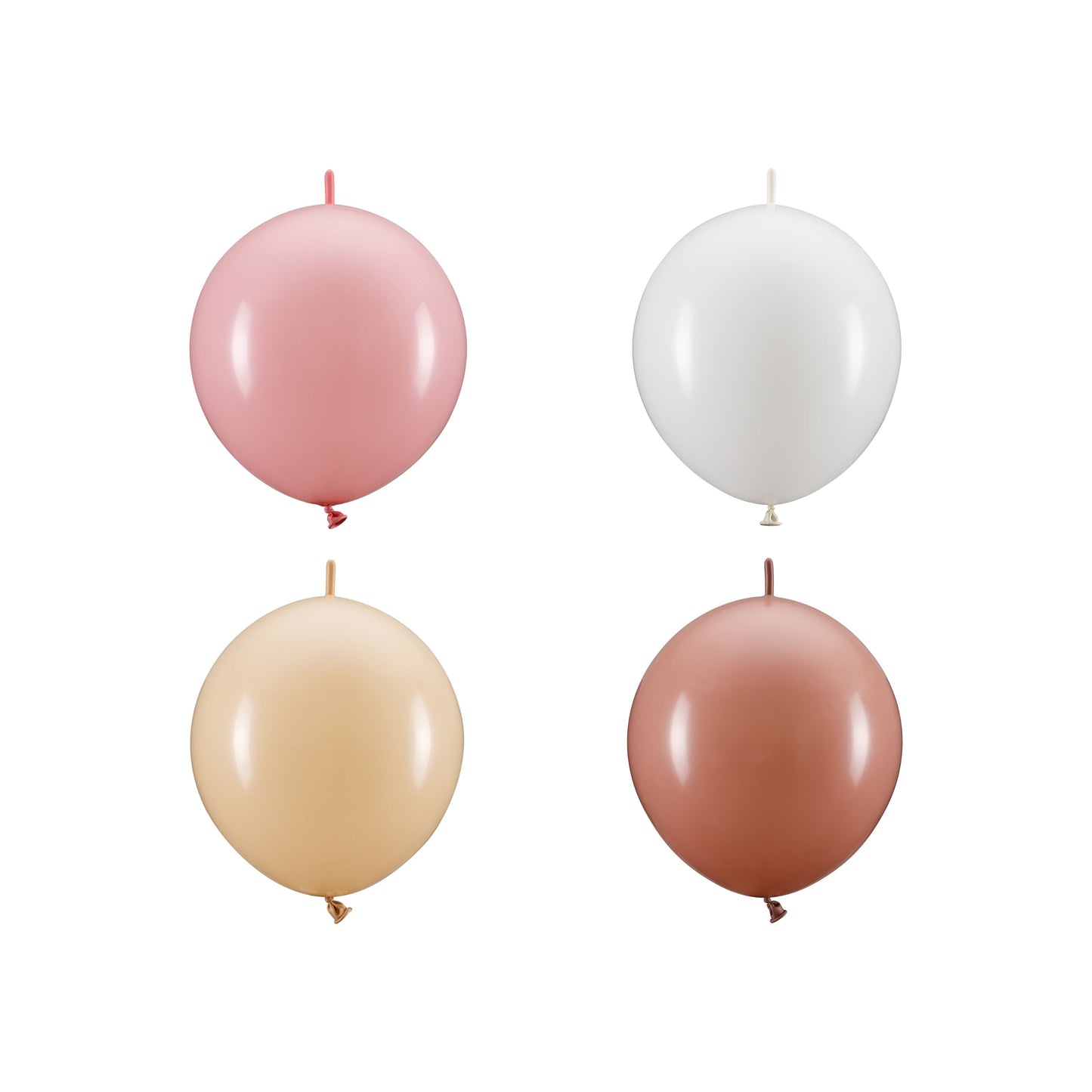 Mixed color linking balloon for kids birthday party - beige, white, pink, rose gold