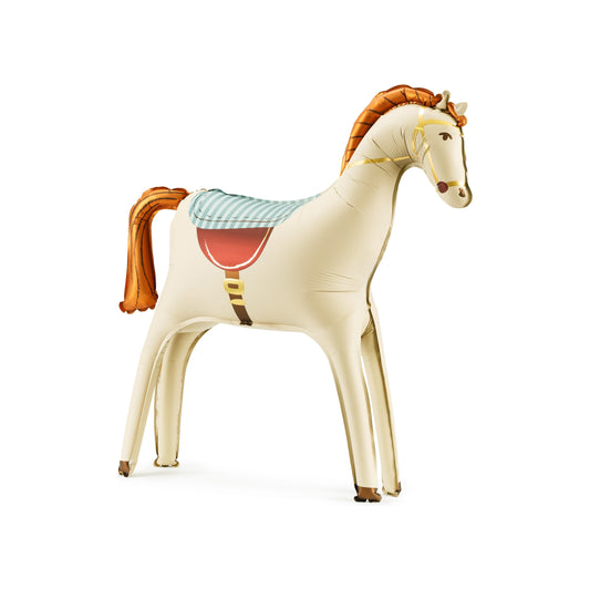 Beige Horse Standing Foil Balloon