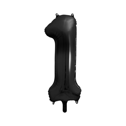 Black Foil Number 1 Balloon