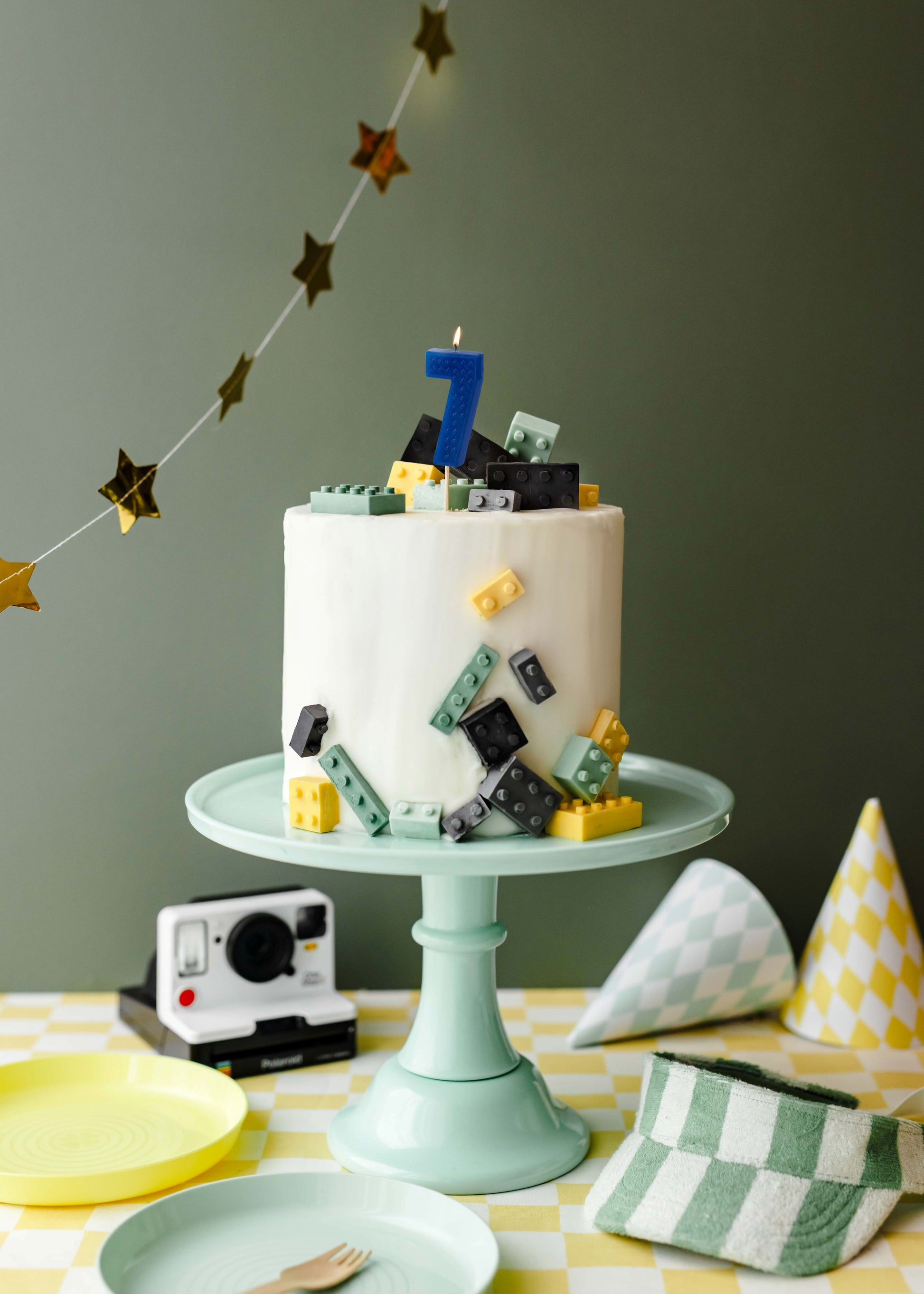Blue Birthday Candle – Number 7