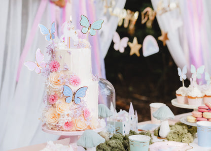Butterfly Cupcake Toppers on Cake