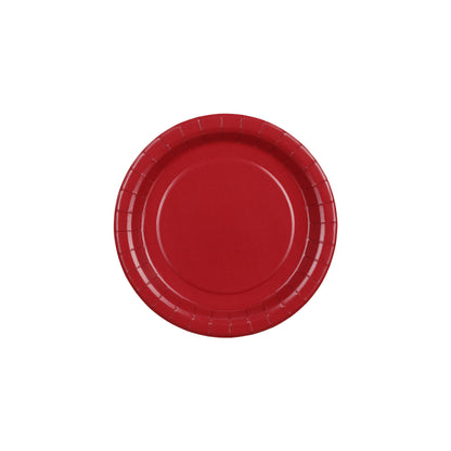 Dark Red Paper Plates