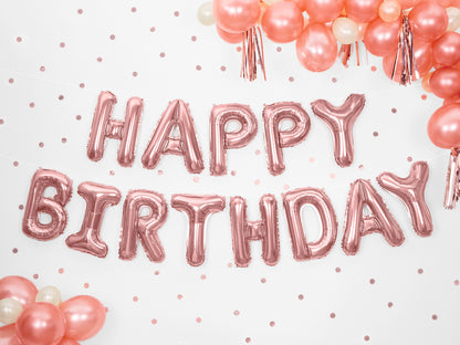 Rose Gold Happy Birthday Foil Balloon