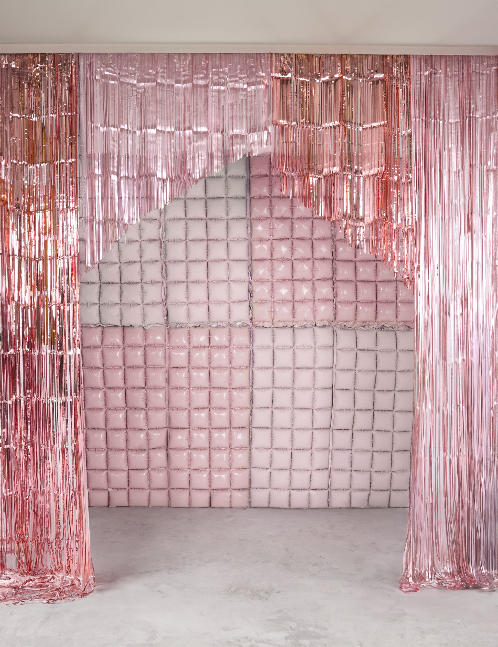 Light Pink Double-Sided Curtain Foil Balloon for kids birthday party