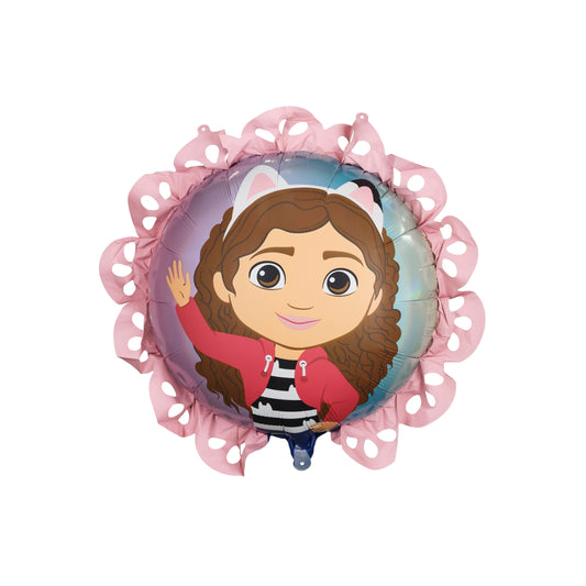 Gabby’s Dollhouse Round Foil Balloon with Ruffle