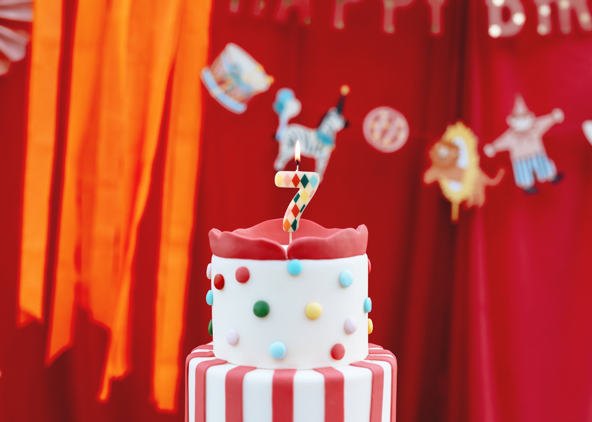 Geometric Birthday Candle number 7