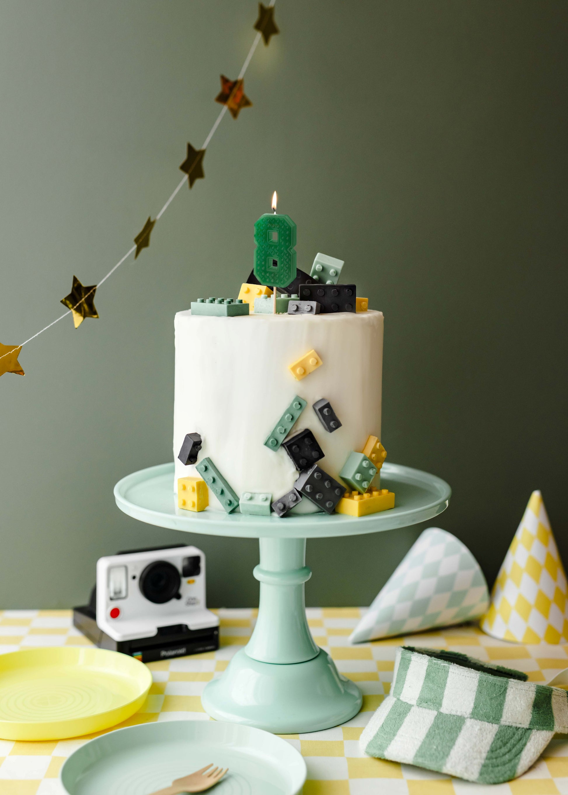 Green Birthday Candle – Number 8