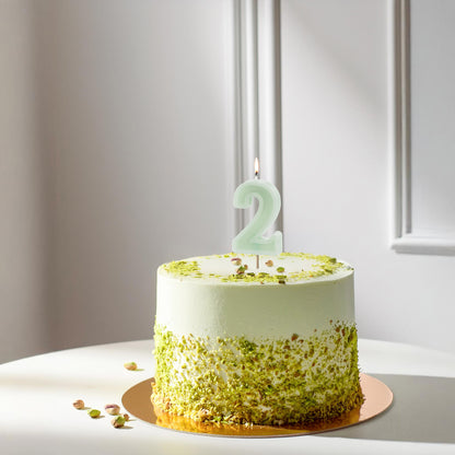 Light Green Birthday Candle number 2