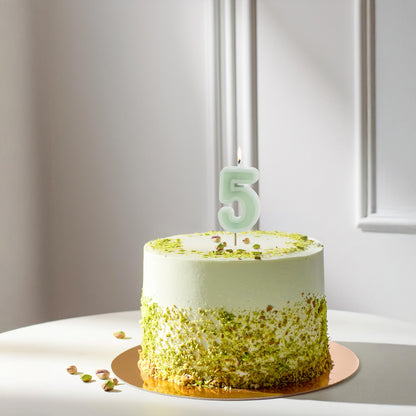 Light Green Birthday Candle number 5