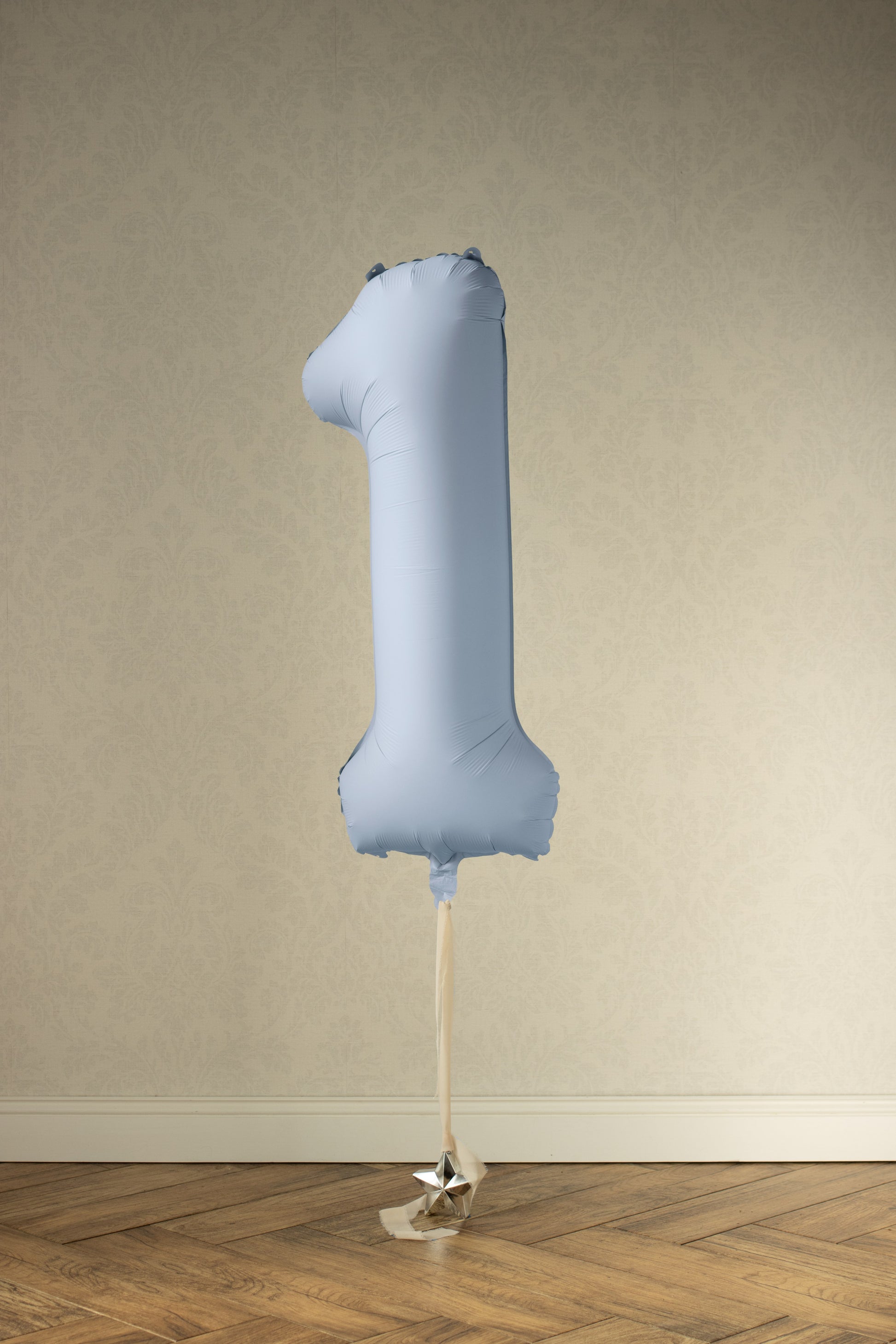 Misty Blue Number 1 Foil Balloon – Birthday Party Decoration