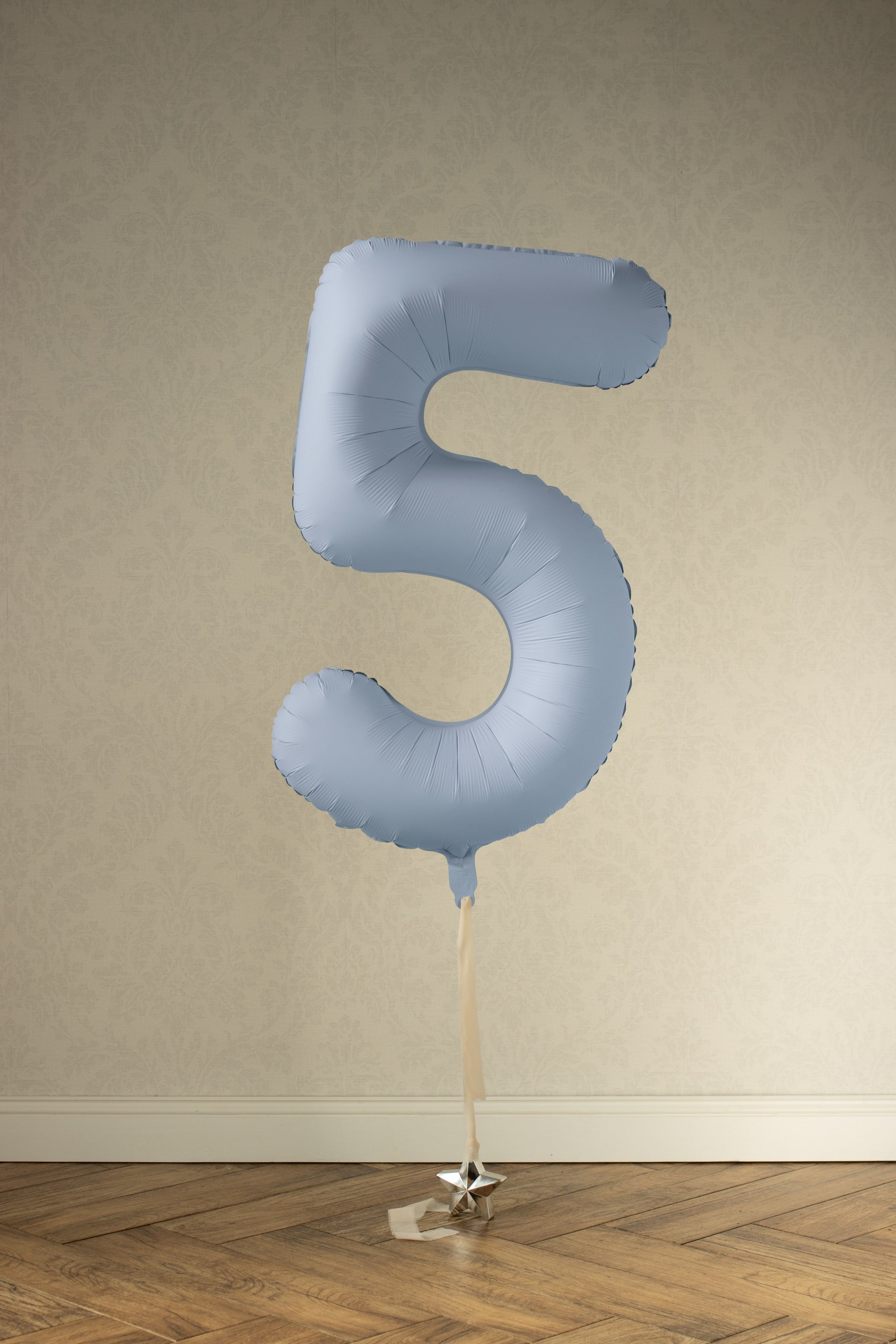 Misty Blue Number 5 Foil Balloon – Birthday Party Decoration