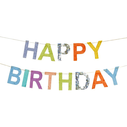 Mixed Color Happy Birthday Banner
