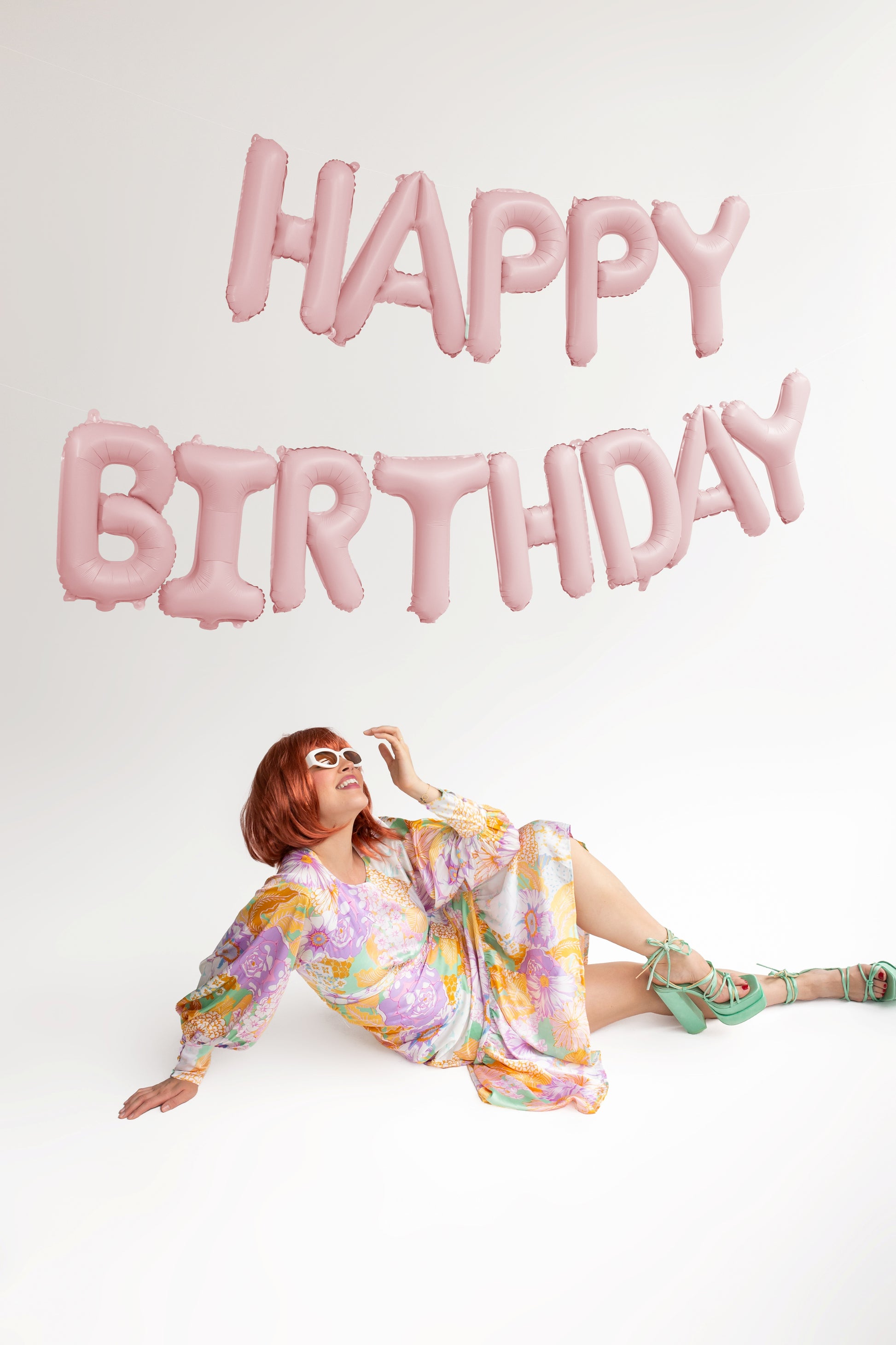 Pink Happy Birthday Foil Balloon