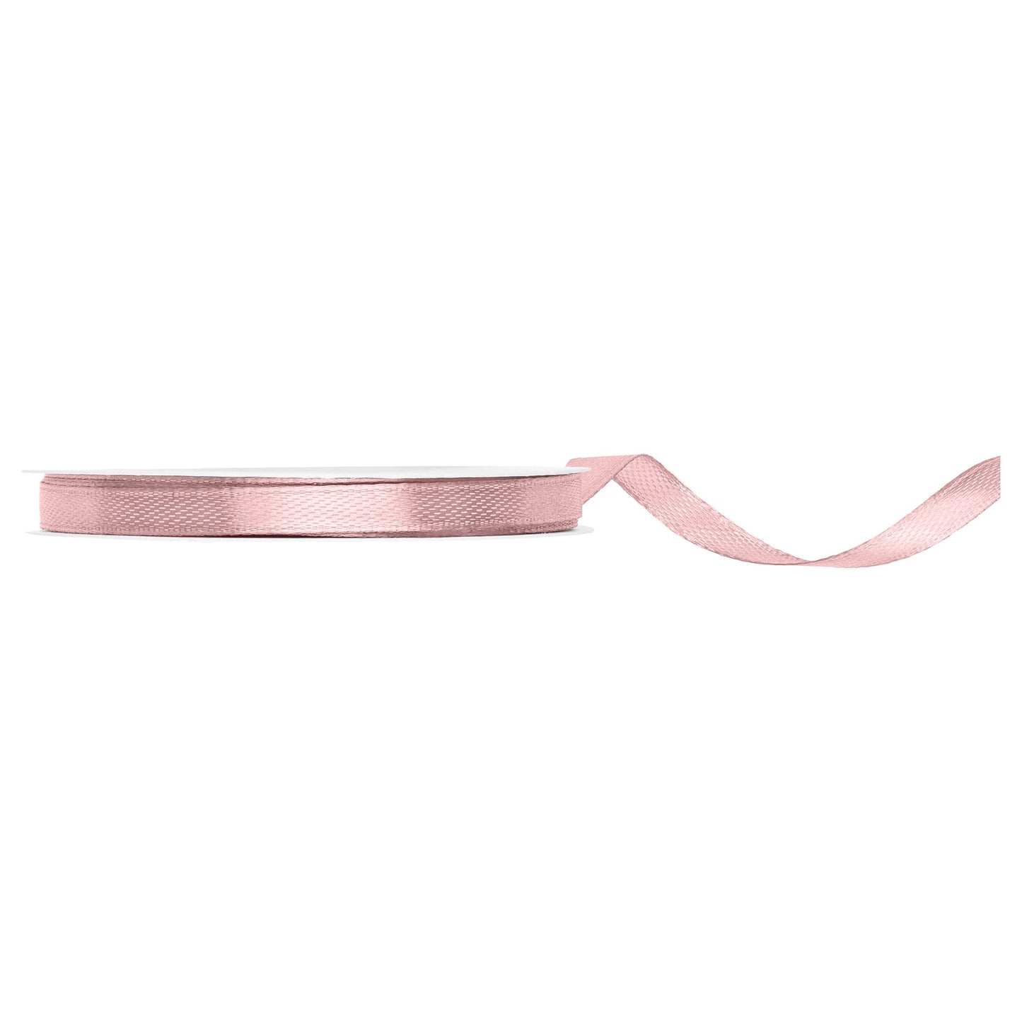 Light Pink satin ribbon on a white background