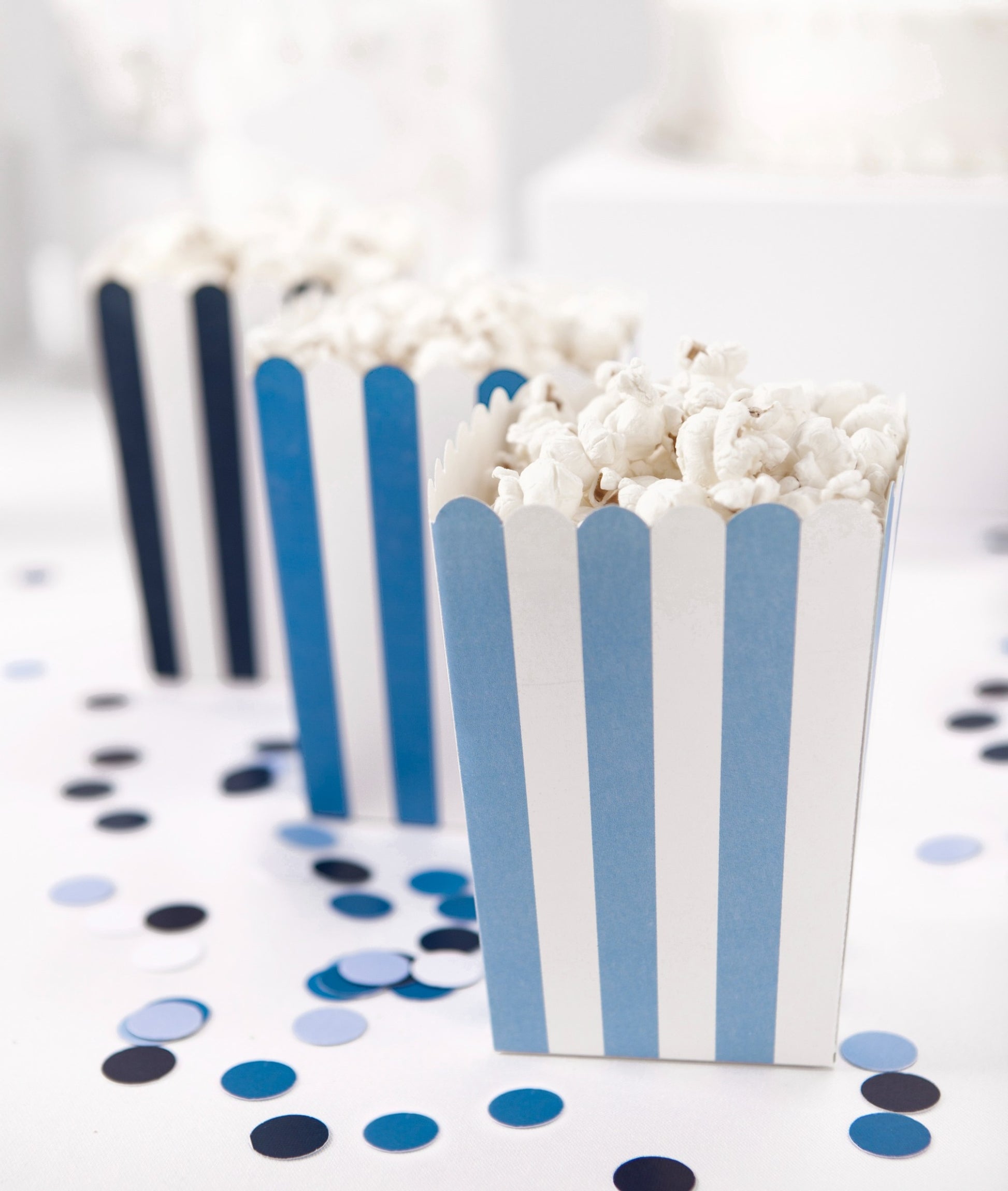 Blue Striped Snack Boxes