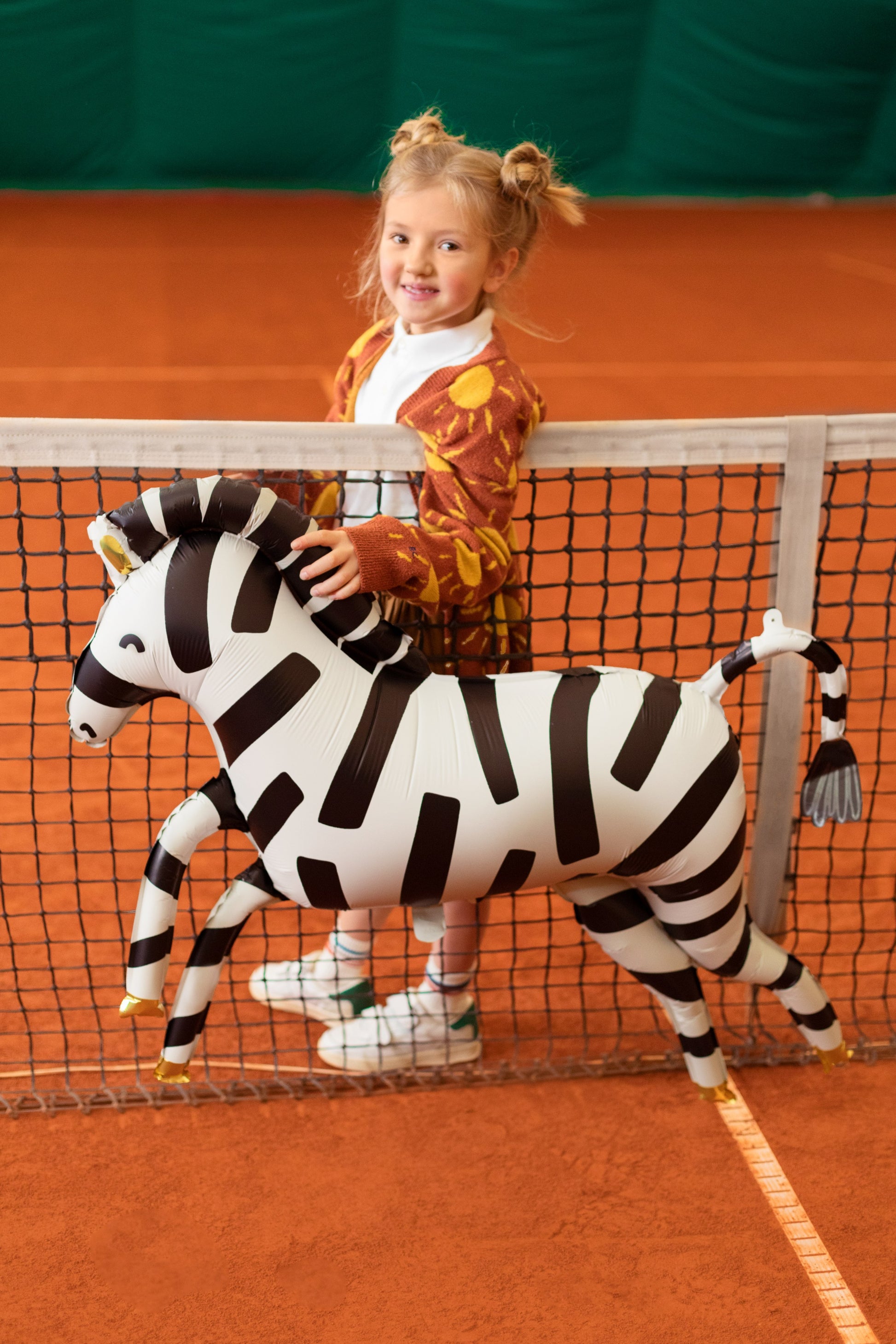Zebra-shaped foil balloon for jungle or animal birthday decor