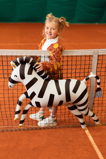 Zebra-shaped foil balloon for jungle or animal birthday decor