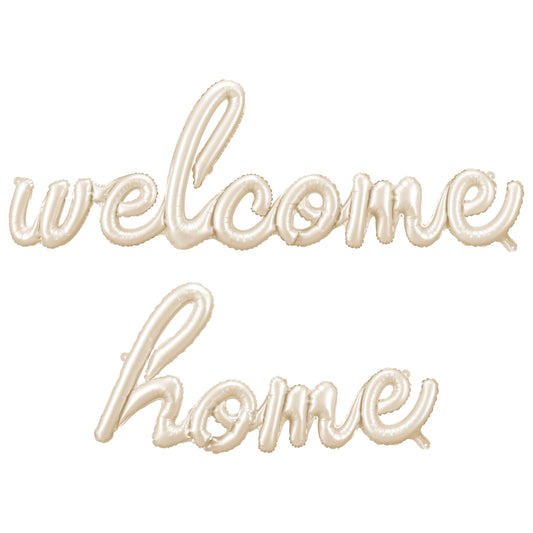 Beige Welcome Home Foil Balloon