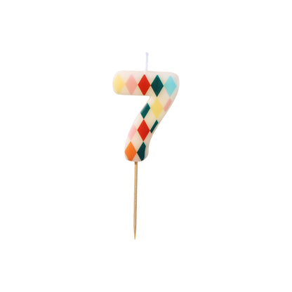 Geometric Birthday Candle number 7