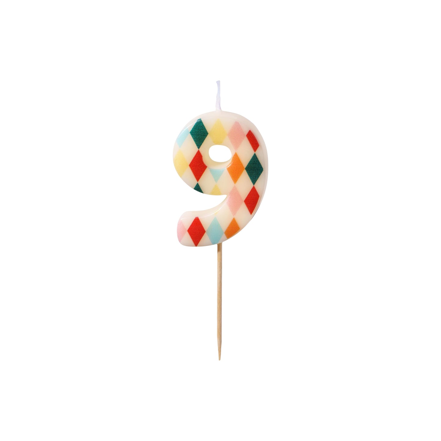 Geometric Birthday Candle number 9