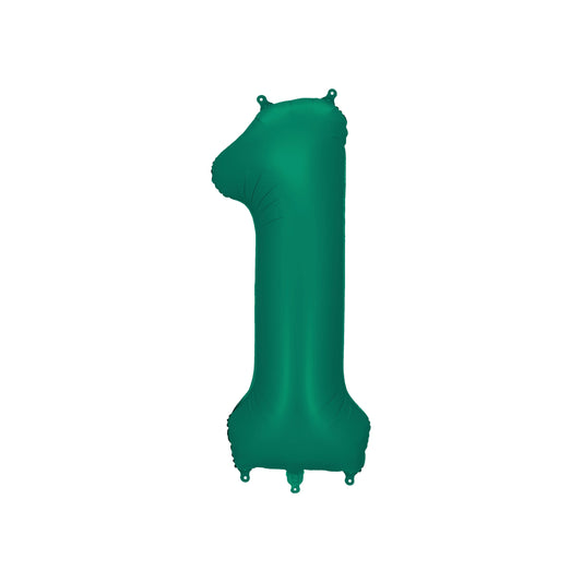 Bottle Green Number 1 Foil Balloon – Birthday Party Decoration