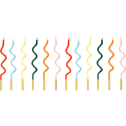 Curl Rainbow Birthday Candles