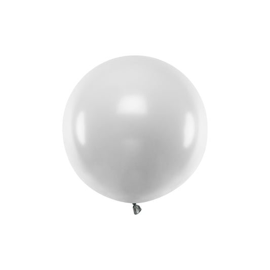 Metallic Silver Snow Round Balloon