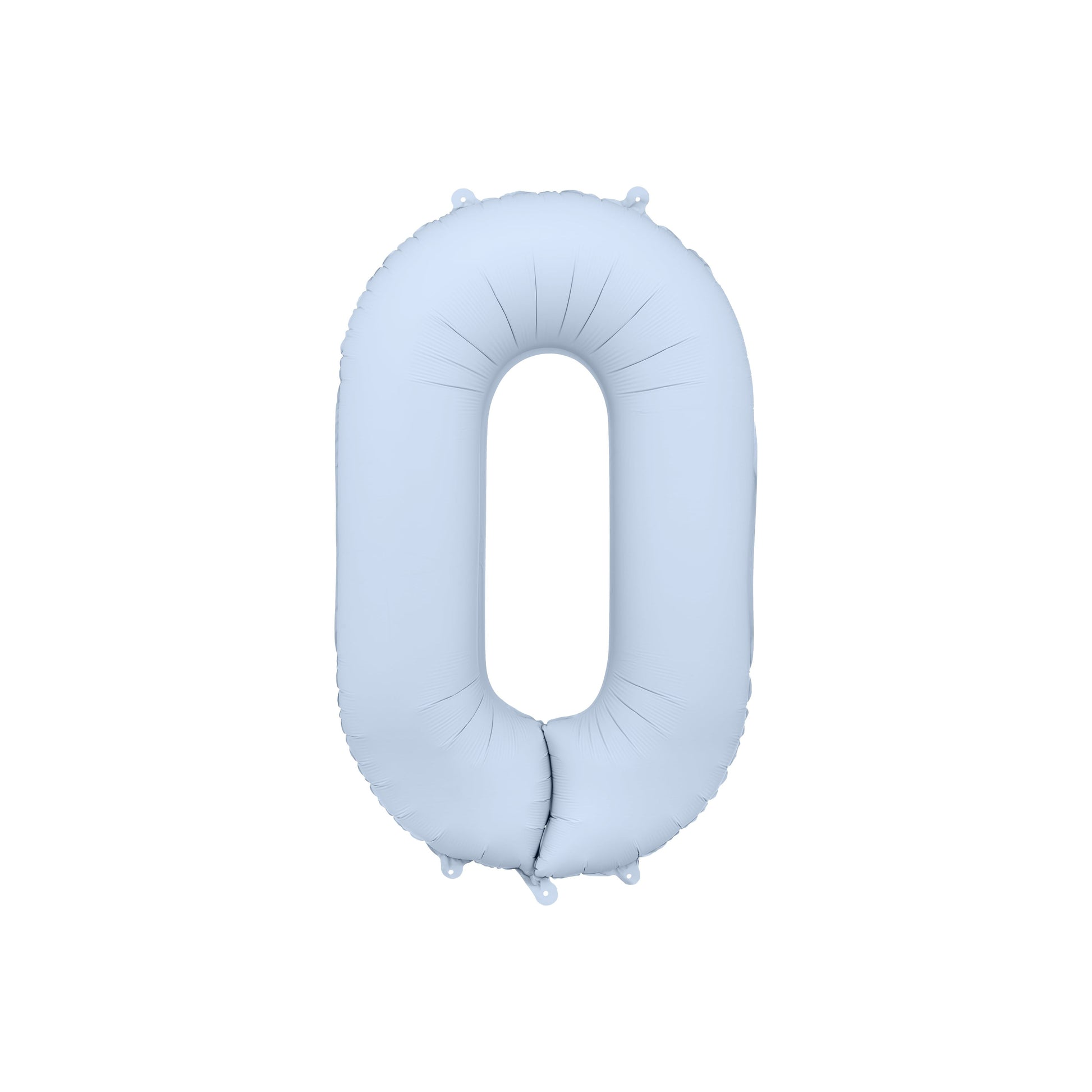 Misty Blue Number 0 Foil Balloon – Birthday Party Decoration