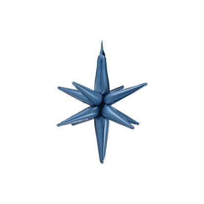 Navy blue 3D star foil balloon, ideal for space and rocket birthday themes.