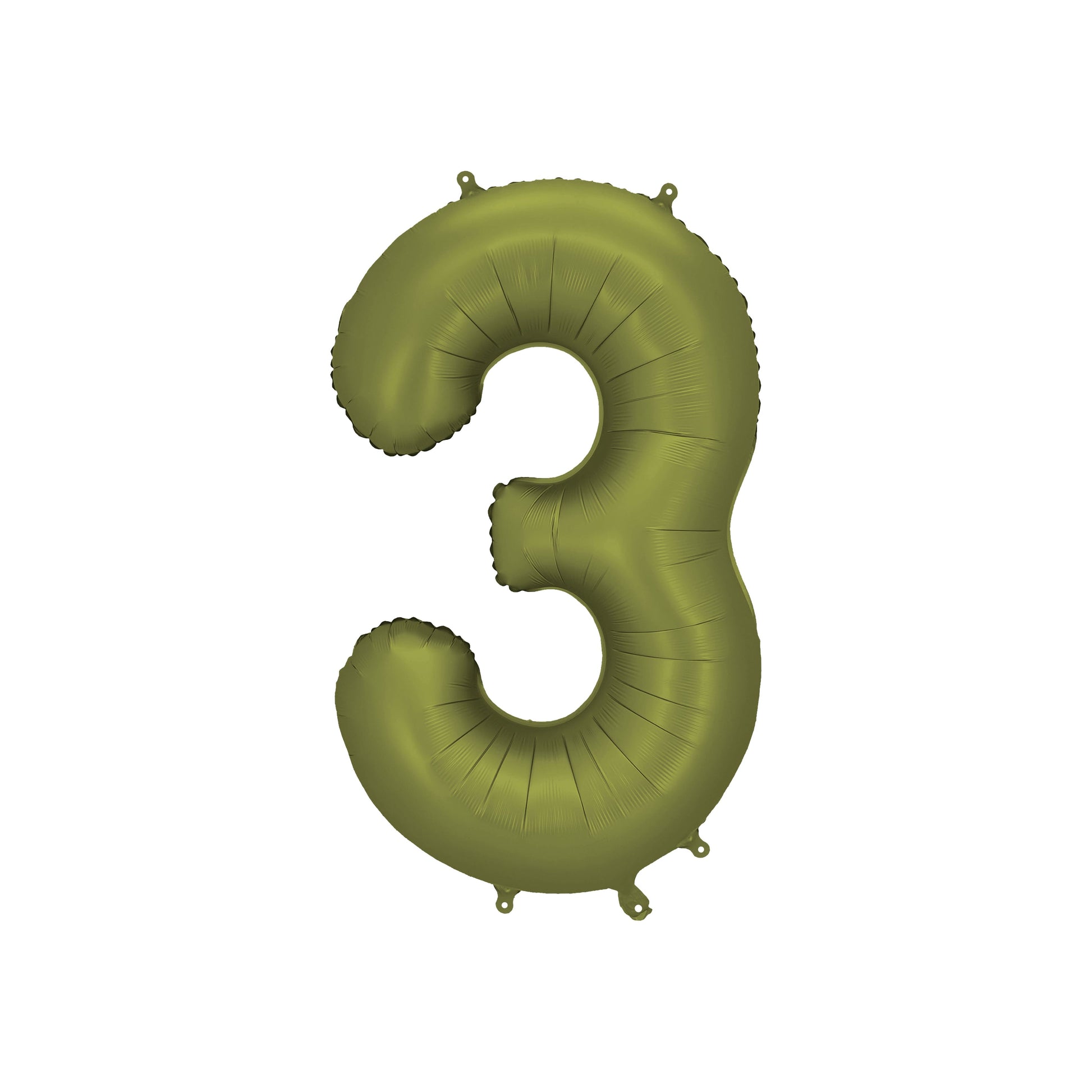 Olive Number 3 Foil Balloon – Birthday Party Decoration