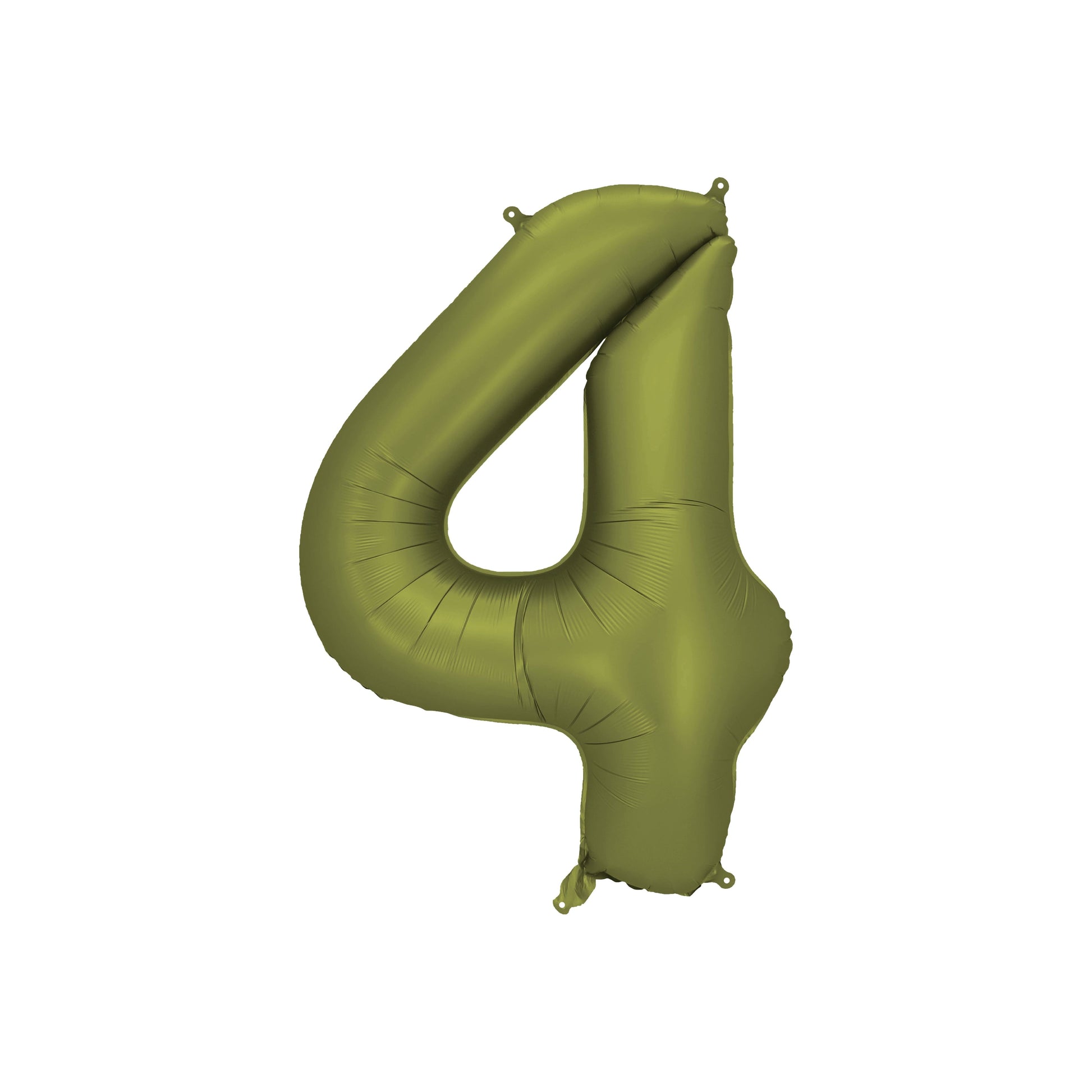 Olive Number 4 Foil Balloon – Birthday Party Decoration