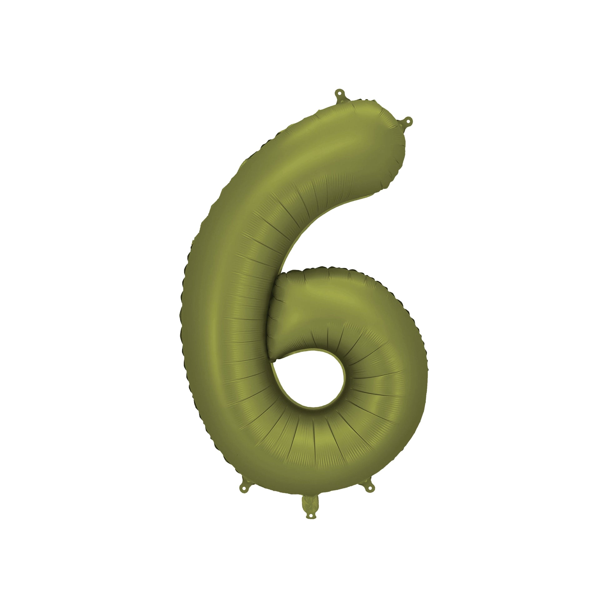 Olive Number 6 Foil Balloon – Birthday Party Decoration