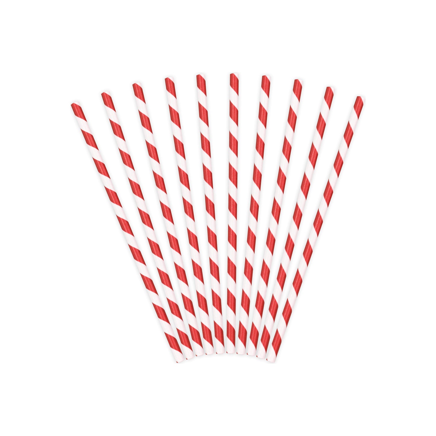 Red Striped Paper Straws
