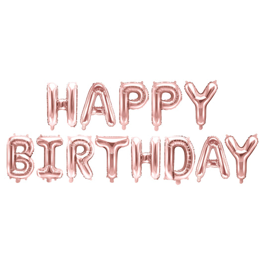Rose Gold Happy Birthday Foil Balloon
