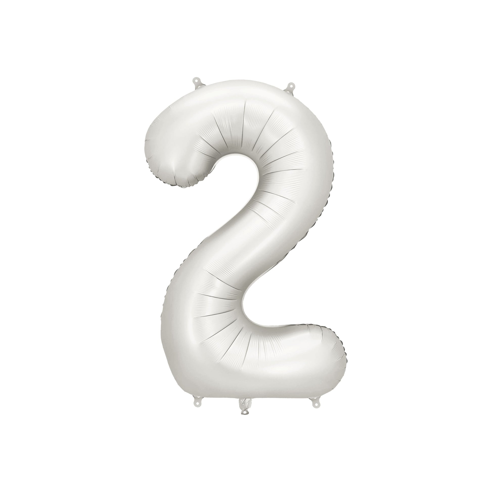 Silver Number 2 Foil Balloon – Birthday Party Decoration