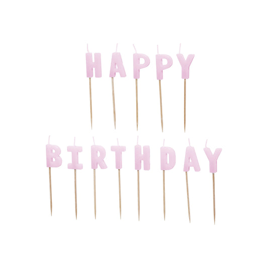 Violet Happy Birthday Candles