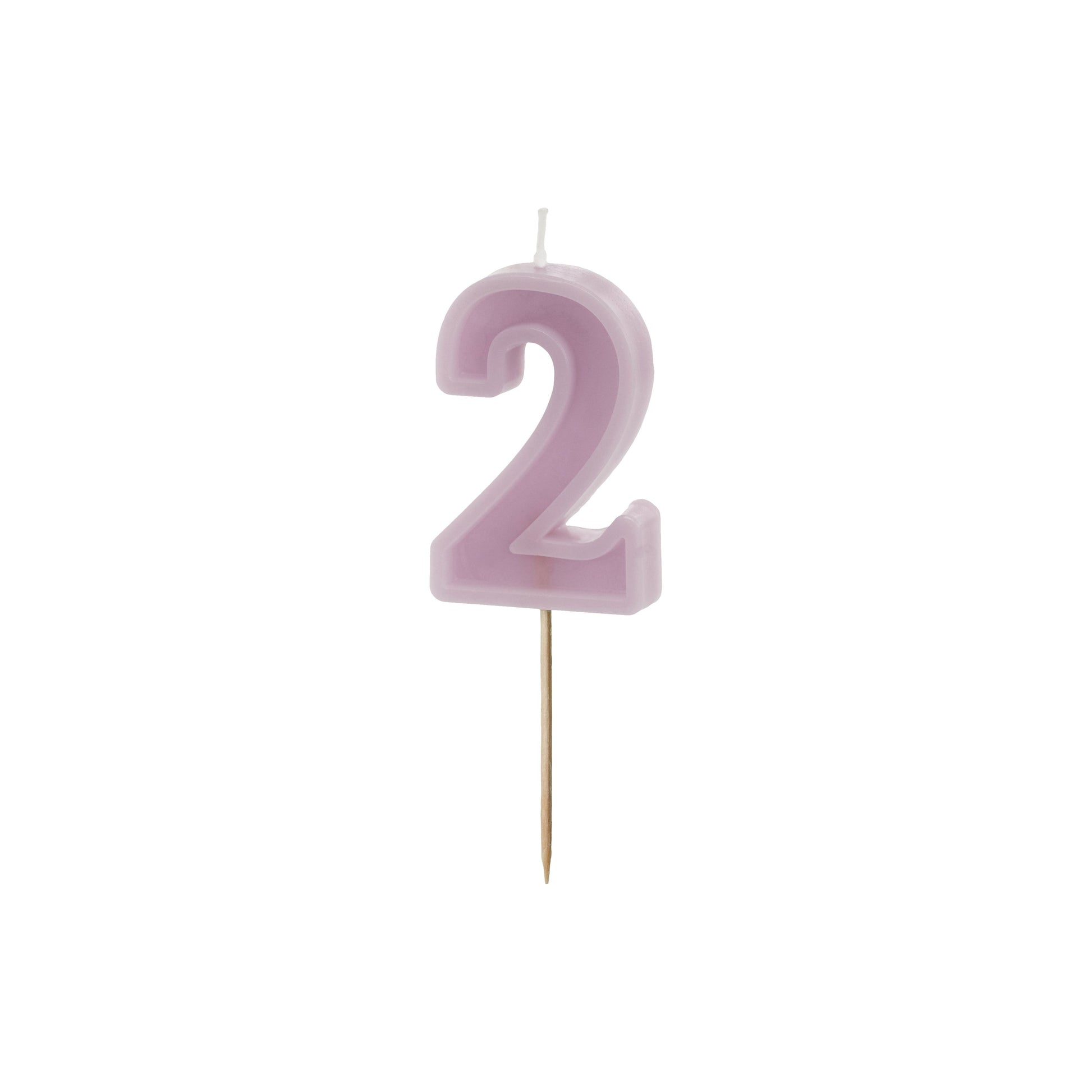 Violet Birthday Candle number 2