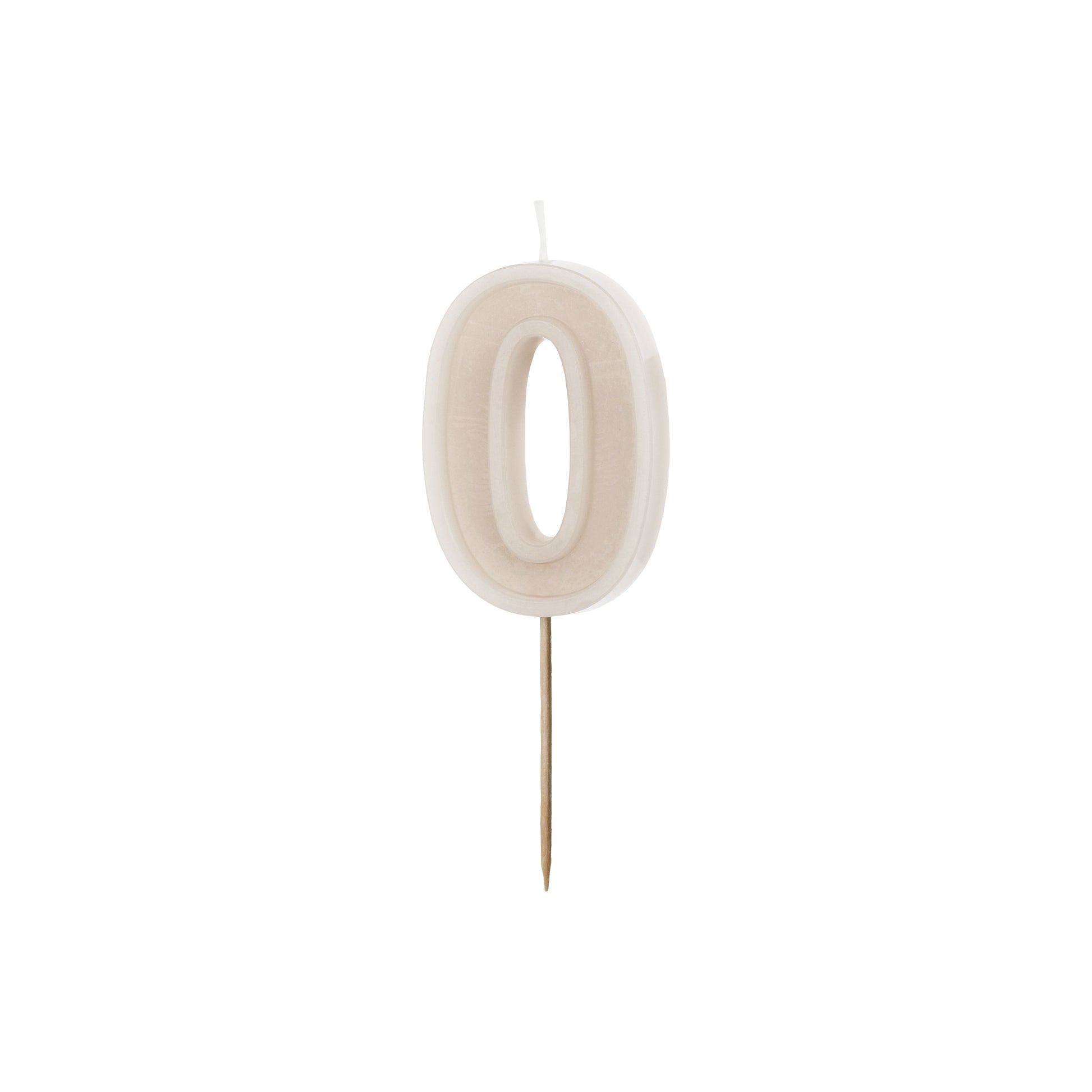 Warm Grey Birthday Candle number 0