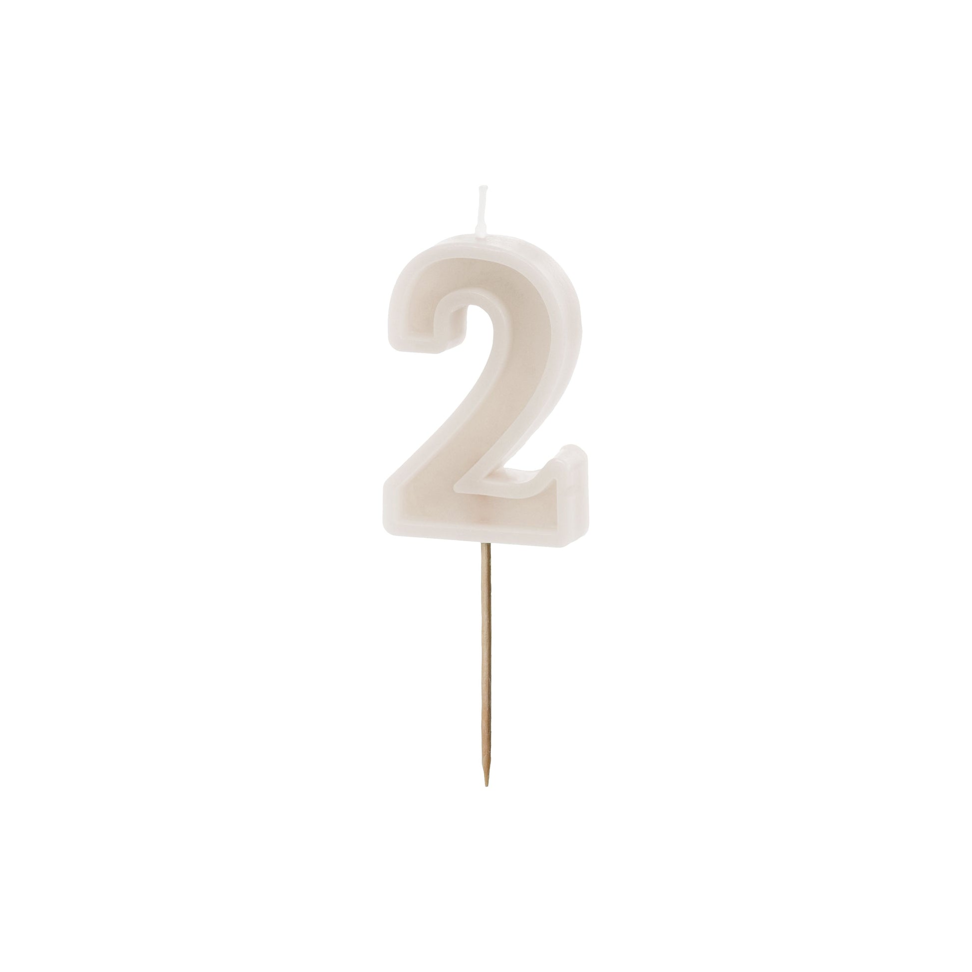 Warm Grey Birthday Candle number 2