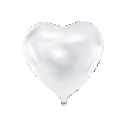 White Heart Foil Balloon
