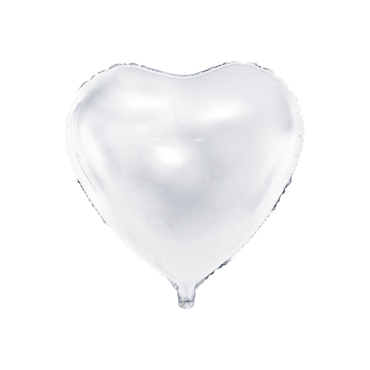 White Heart Foil Balloon